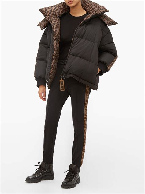 fendi black puffer jacket|Fendi puffer jacket reversible.